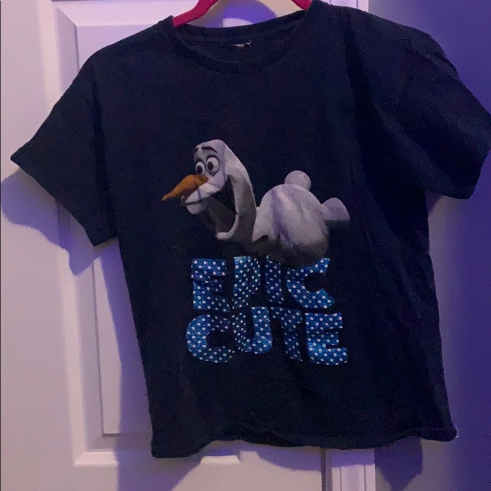 navy blue olaf kids L-XL tee